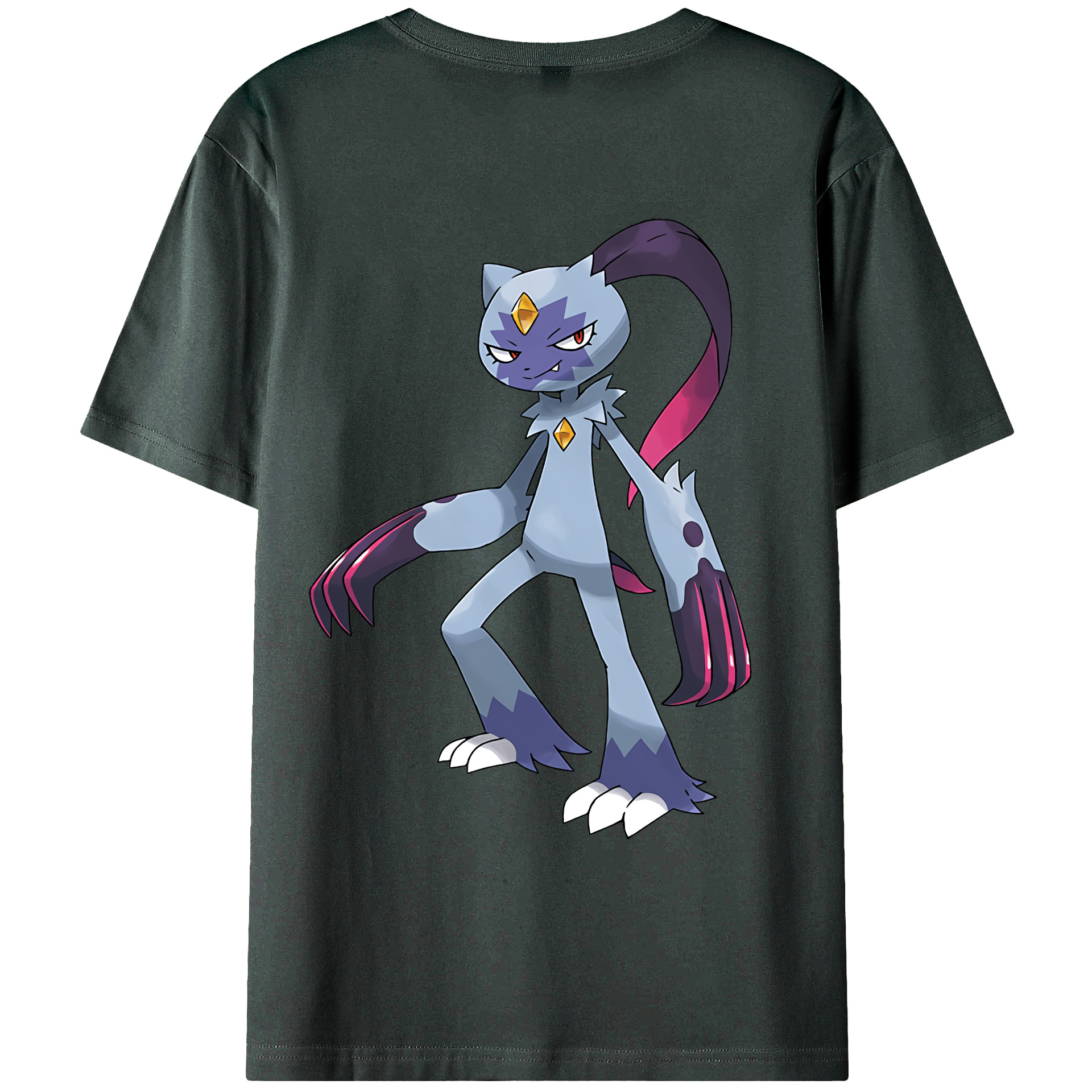 （画像用） ポケットモンスター Pokémon 綿100％ メンズ半袖Tシャツ（バックプリント） 通気性